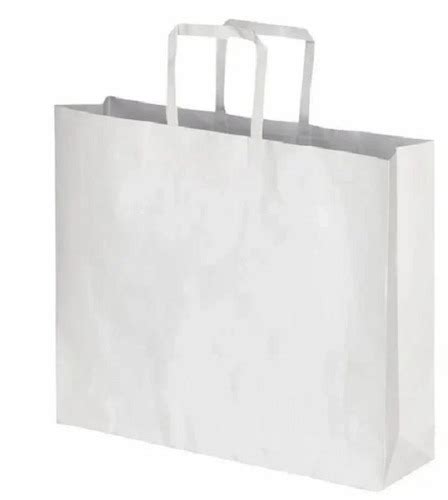 White X Inch Rectangular Plain Kraft Paper Handle Bags At Best