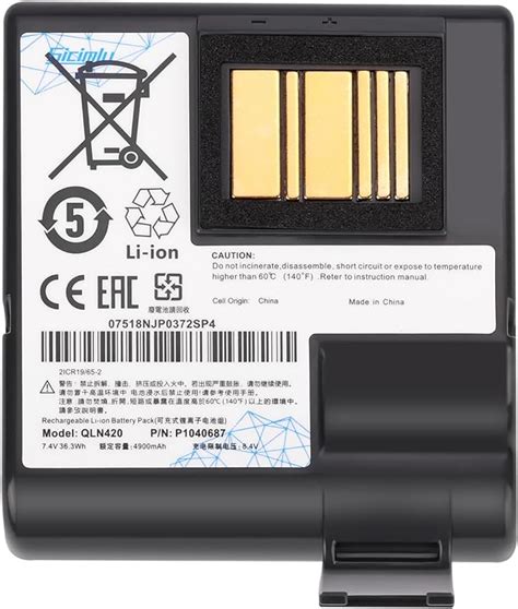 Amazon Sicimly Replacement Batteries Fit For Zebra QLN420 ZQ630