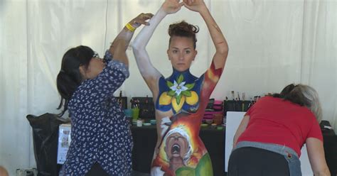 Campionati Di Body Painting Tanti Visitatori Per Le Opere D Arte Viventi