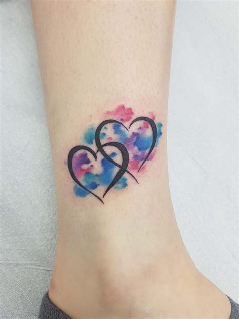 Watercolor Heart Tattoo Wrist Tattoos For Women Watercolor Heart