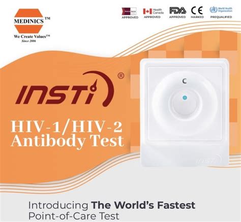 Insti Hiv 1 Hiv 2 Antibody Self Test Kit For Home Use Medinics™