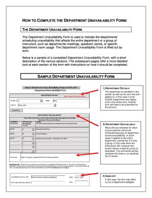 Fillable Online Mcgill HOW TO COMPLETE THE DEPARTMENT INFORMATION FORM