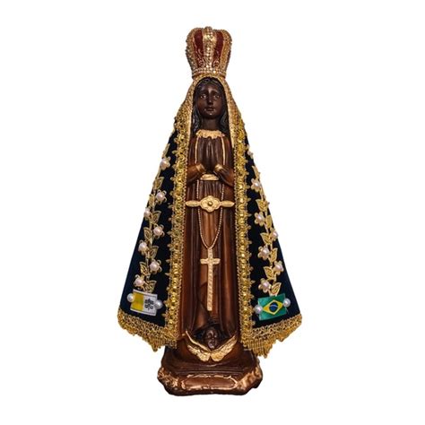 Nossa Senhora Aparecida Manto Trabalhado Strass 40cm Original