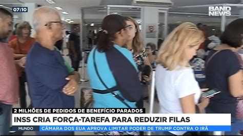 INSS cria força tarefa para reduzir filas YouTube