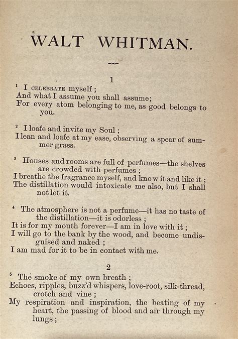 Whitman 1876 SONG MYSELF The 19th Century Rare Book And Photograph Shop