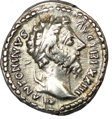 A Silver Denarius Of Marcus Aurelius 161 180 A D