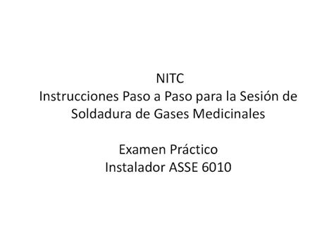 PDF NITC Instrucciones Paso a Paso para la Sesión de Soldadura de