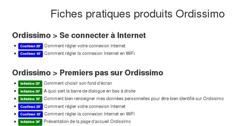 Retrouver Une Fiche Pratique Avec Le Mode D Emploi Ordissimo Fiches