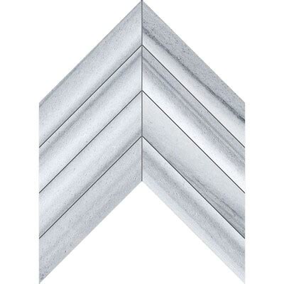 Chevron Silver Clouds Polished Marble Waterjet Decos Country