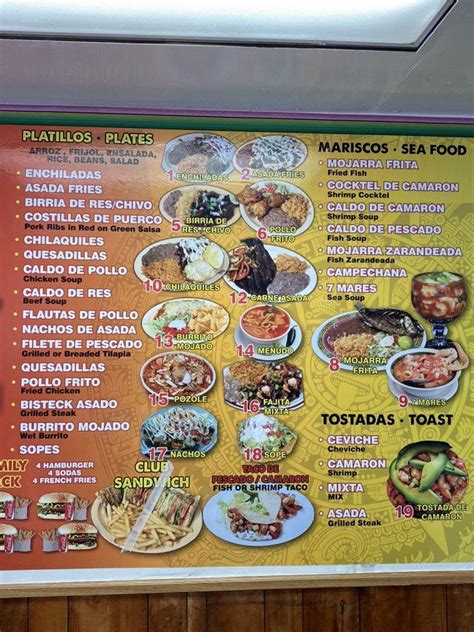 Menu At Taco Loco Mexican Restaurant Gardena