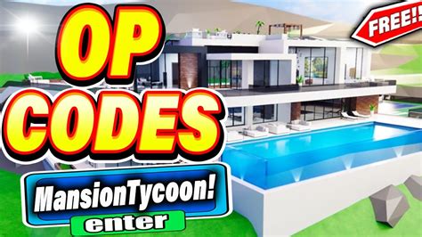 Roblox Code Mega Mansion Tycoon August 2024 Alucare