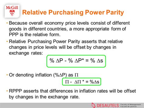 Relative Purchasing Power Parity Formula Example Slidesharetrick