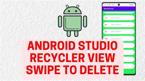 Swipe To Delete Item In RecyclerView YouTube