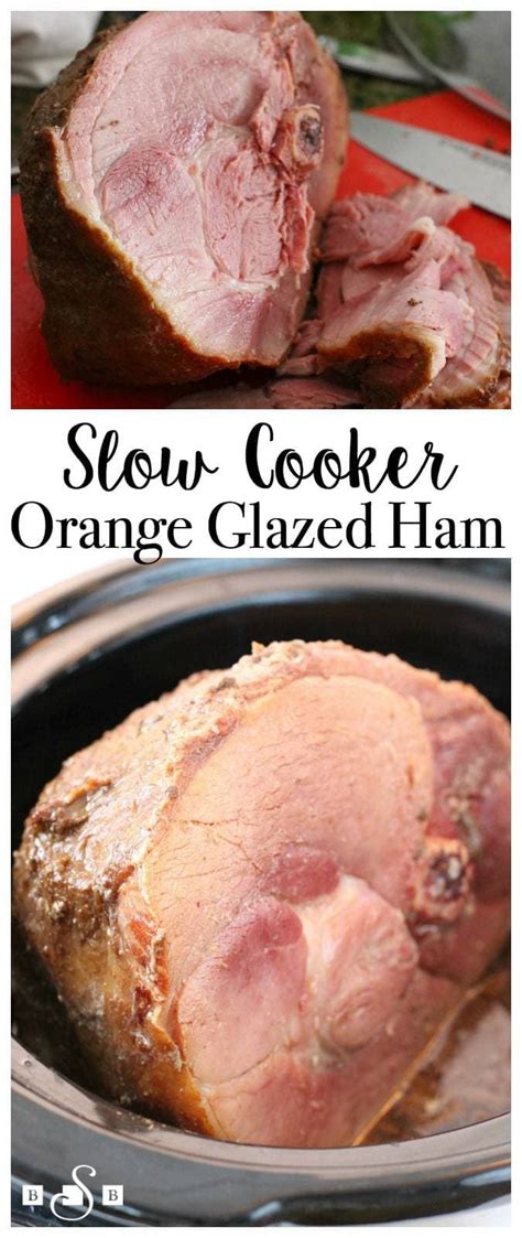 Slow Cooker Orange Glazed Ham Butter With A Side Of Bread