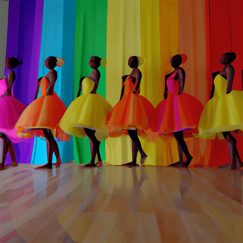 Rainbow Ballet Dancers In 4k · Creative Fabrica