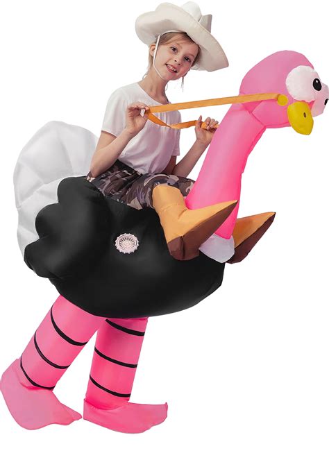 Spooktacular Creations Inflatable Costume Riding An Ostrich Air Blow Up