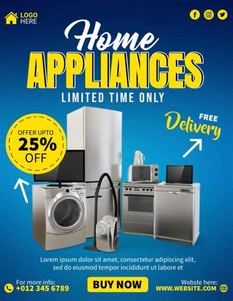 Home Appliances Ads Template Postermywall