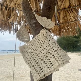 𝑺𝑯𝑬𝑳𝑳𝒀 𝑩𝑰𝑲𝑰𝑵𝑰 crochet bikini bikini len móc hoạ tiết sò biển