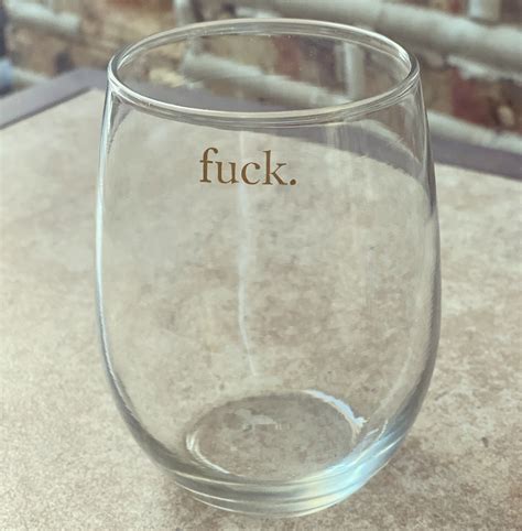 Fuck Stemless Wine Glass Oz Stemless Barware Subtle Fuck Wine Glass Gift For Any