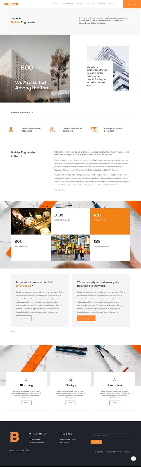 builder building  construction wordpress theme