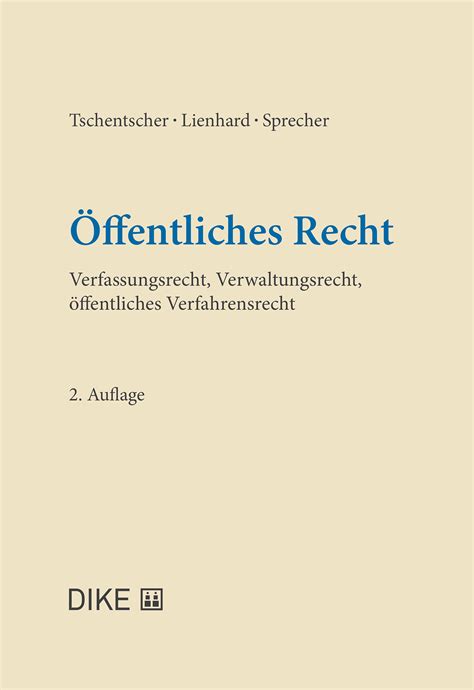 Ffentliches Recht Dike Verlag