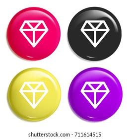 Diamond Multi Color Glossy Badge Icon Stock Vector Royalty Free