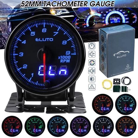 Eluto Mm Led Tachym Tre Compteur Vitesse Jauge Rpm Num Rique