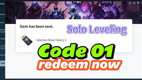 Solo Leveling Arise Code Hot Redeem Now Youtube