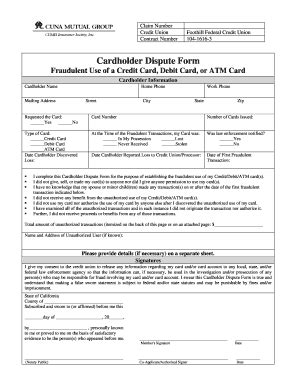 Fillable Online Foothillcu Claim Number Credit Union Contract Number