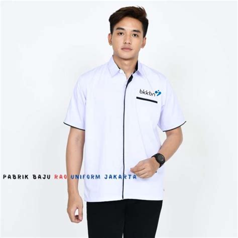 Promo Seragam Kantor Bkkbn Tangan Pendek Panjang Baju Putih Karyawan