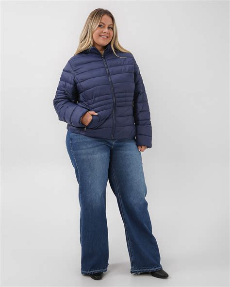 Riachuelo Jaqueta Plus Size Feminina Puffer Capuz Remov Vel Azul