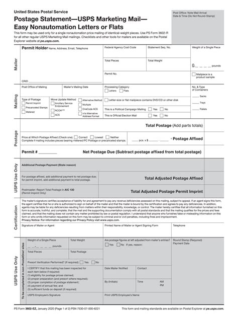 Usps Form 3602 Ez 2024 Fanni Jeannie