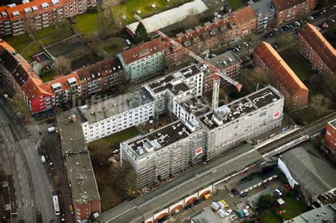 Luftbild Hamburg Baustelle Zum Neubau Eines Wohnhauses An Der