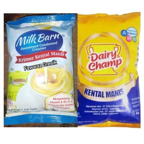 Jual Susu Kental Manis Dairy Champ Milk Barn Bantal Bag 1kg Milk Barn