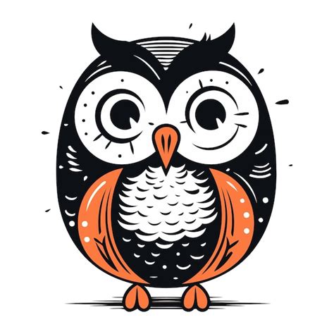 Illustration Vectorielle De Hibou Isol E Sur Un Fond Blanc Vecteur