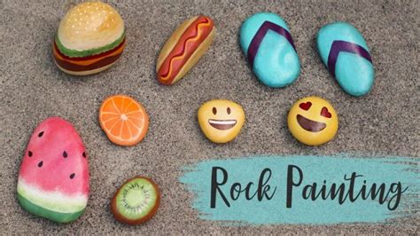 Cute Fruit Rock Painting Ideas Kids Art And Craft