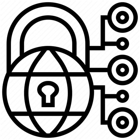 Cyber Defense Encryption Network Security Icon