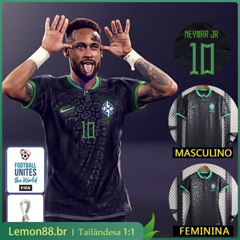 Copa Do Mundo Brasil Camisa Edi O Modelo Escuro Camisa De