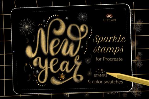 Sparkle Shine New Year Stamp Brushes Design Cuts