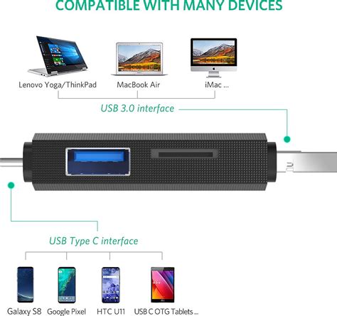 Sounix Sd Kaartlezer Usb 30micro Usbusb C Otg Geschikt Voor