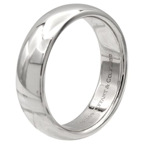 Tiffany And Co Classic Platinum Mens Wedding Band At 1stdibs