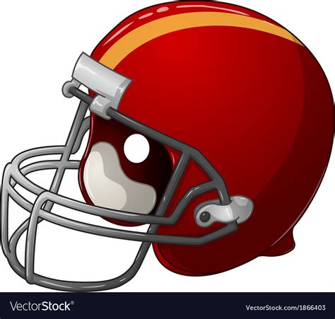 Red football helmet Royalty Free Vector Image - VectorStock