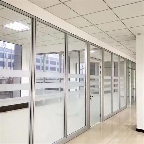 Aluminium Modular Partition System Clear Glass Office Furniture