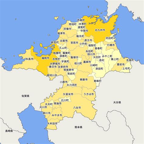 福岡県の地図 Map It マップ・イット