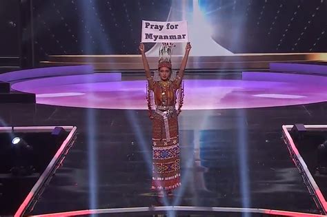 Myanmar wins Miss Universe national costume competition with powerful ...