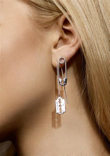 Safety Pin Earrings Silver Sale Bellvalefarms