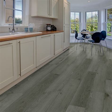 Ashdown Rigid Core Luxury Vinyl Tile Plank Grey Oak Wood Effect