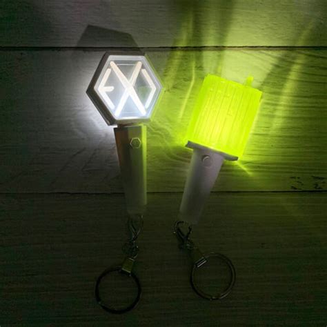 Kpop Mini Fanlight Lightstick KeyChain EXO NCT Concert Light Stick Glow