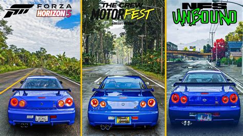 The Crew Motorfest Vs Forza Horizon Vs Nfs Unbound Graphics