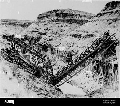 A Railroad Bridge Over The Awash River Lies In Ruins After Italian